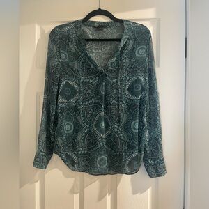 Banana Republic Paisley Sheer Blouse - Size S